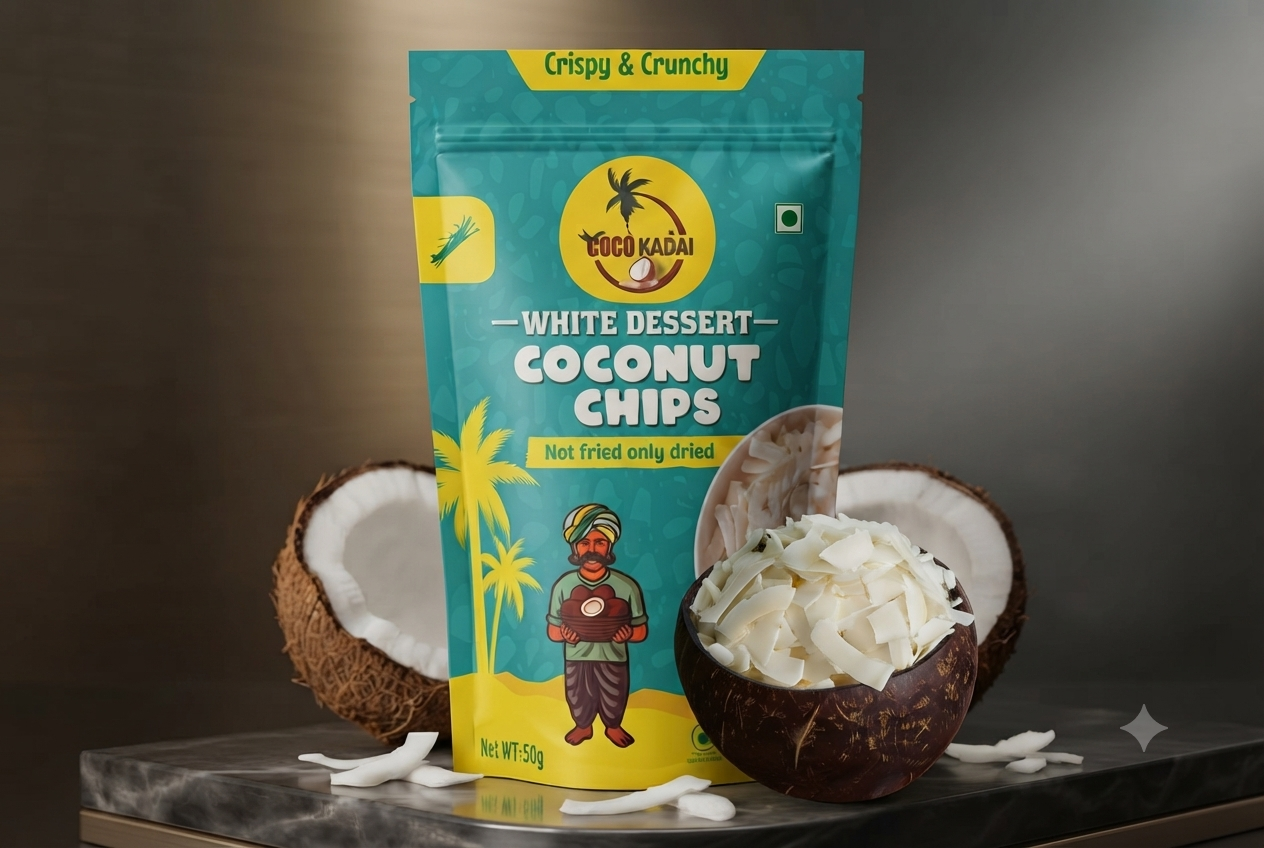 White Dessert Coconut Chips